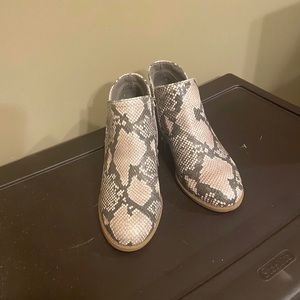 Snakeskin ankle boots